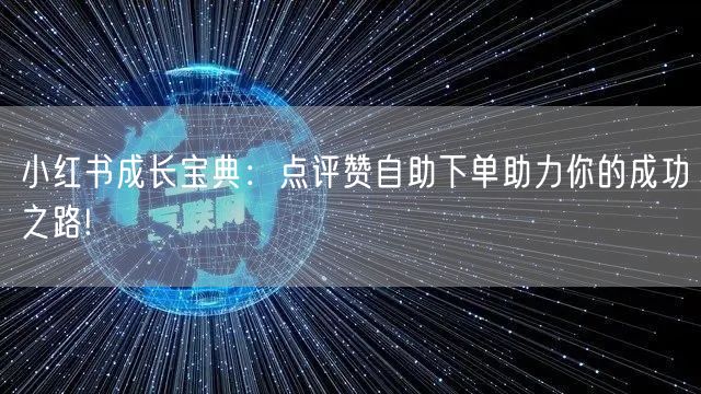 小红书成长宝典：点评赞自助下单助力你的成功之路!