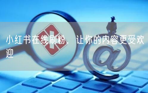 小红书在线刷粉,让你的内容更受欢迎