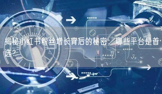 揭秘小红书粉丝增长背后的秘密:哪些平台是首选?