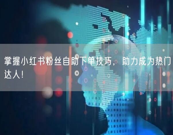 掌握小红书粉丝自助下单技巧,助力成为热门达人!