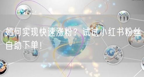 如何实现快速涨粉?试试小红书粉丝自助下单!