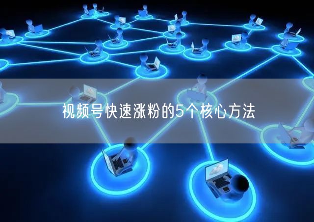 视频号快速涨粉的5个核心方法